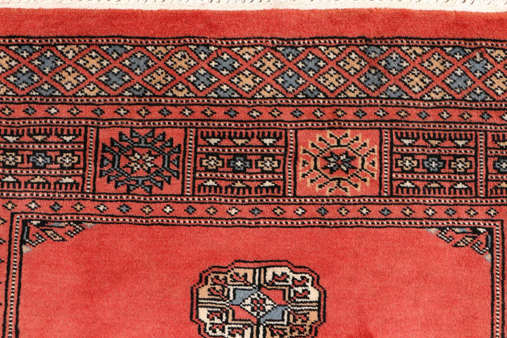 Indian Red Bokhara 3' x 4' 3 - No. 44054 - ALRUG Rug Store