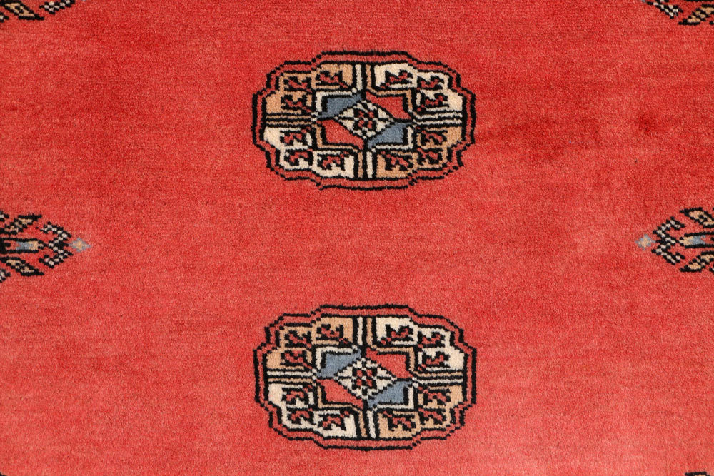 Indian Red Bokhara 3' x 4' 3 - No. 44054 - ALRUG Rug Store