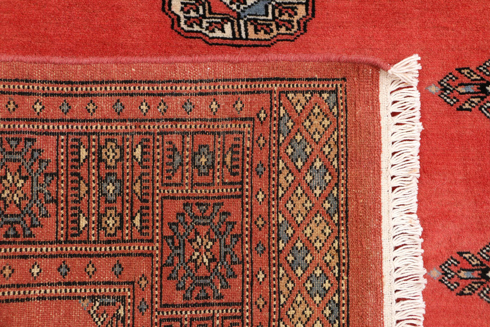 Indian Red Bokhara 3' x 4' 3 - No. 44054 - ALRUG Rug Store