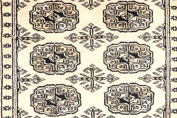 Ivory Bokhara 3' x 5' 2 - No. 44071 - ALRUG Rug Store