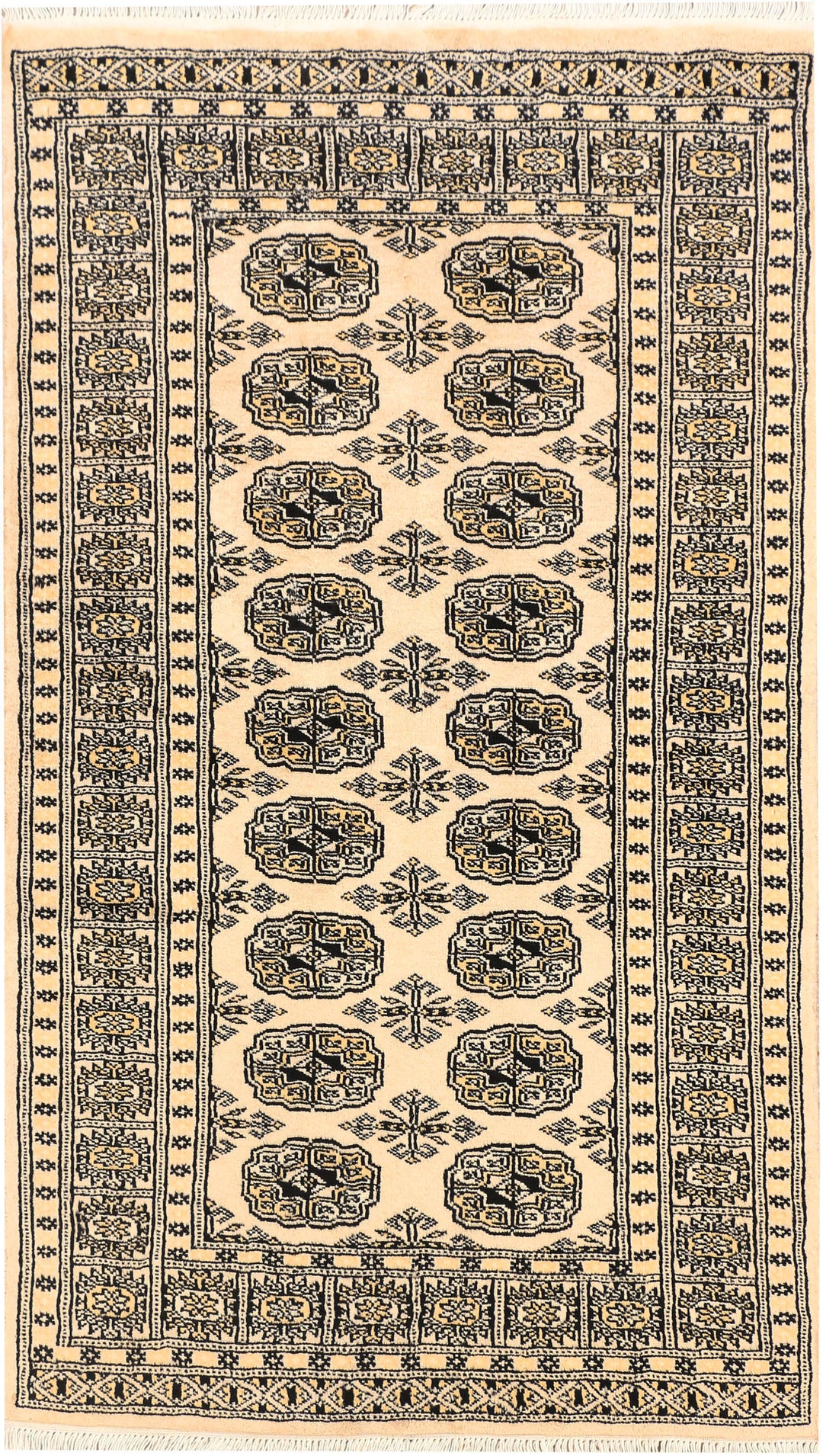 Ivory Bokhara 3' x 5' 2 - No. 44071 - ALRUG Rug Store
