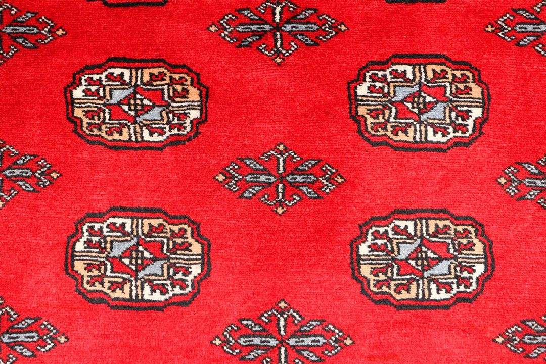 Red Bokhara 3'  1" x 5'  5" - No. QA75026