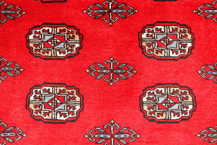 Red Bokhara 3'  1" x 5'  5" - No. QA75026