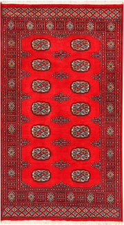 Red Bokhara 3'  1" x 5'  5" - No. QA75026