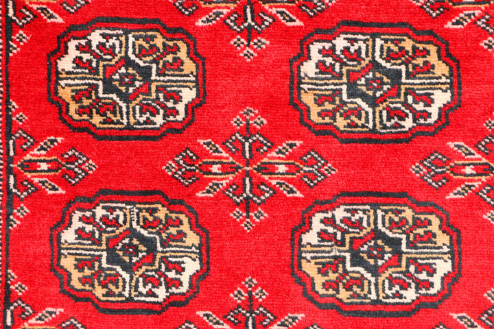 Red Bokhara 3' 1 x 5' 5 - No. 44083 - ALRUG Rug Store