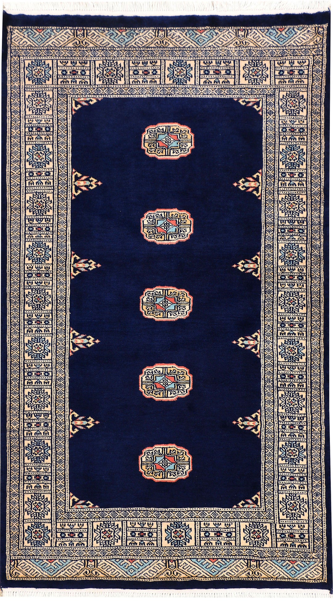 Midnight Blue Bokhara 3' 1 x 5' 3 - No. 44093 - ALRUG Rug Store
