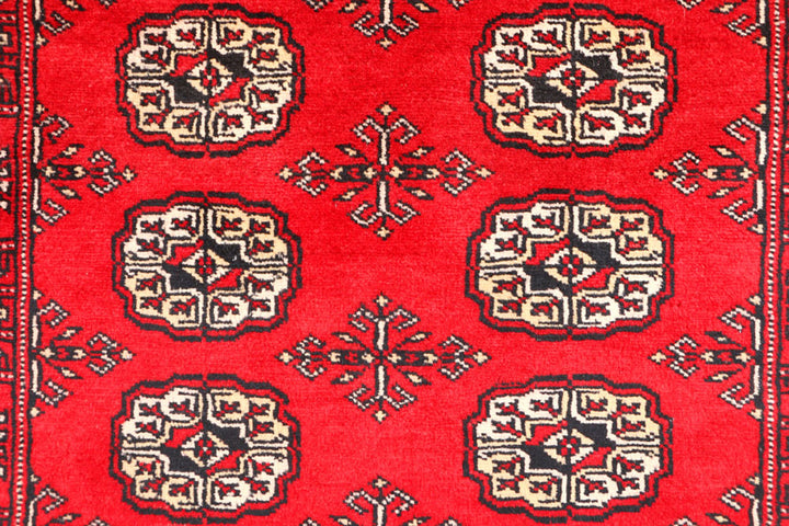 Red Bokhara 3'  1" x 5'  6" - No. QA20020