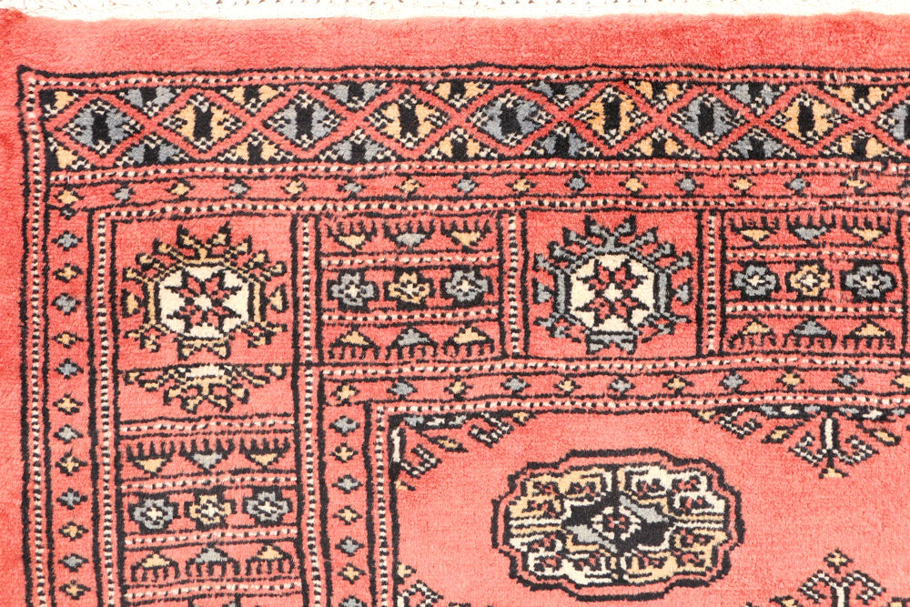 Indian Red Bokhara 3' 1 x 4' 11 - No. 44097 - ALRUG Rug Store