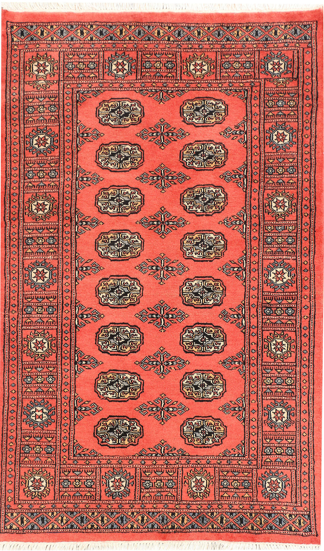 Indian Red Bokhara 3' 1 x 4' 11 - No. 44097 - ALRUG Rug Store