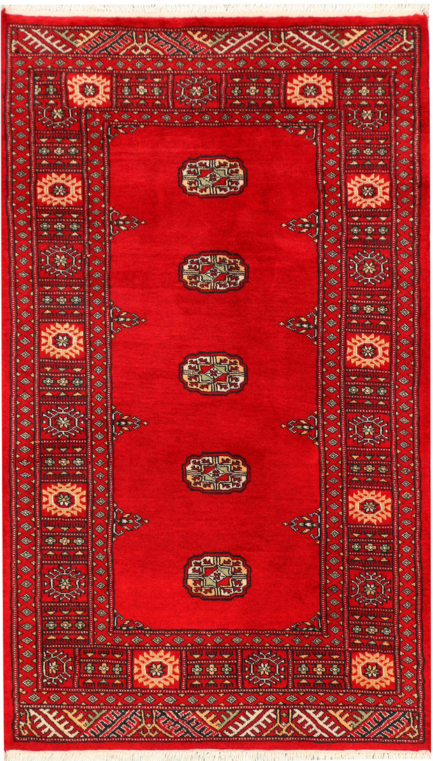 Red Bokhara 3' 1 x 5' 2 - No. 44100 - ALRUG Rug Store