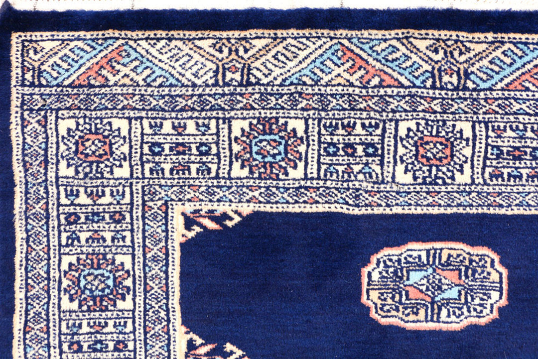 Midnight Blue Bokhara 3' 1 x 5' 2 - No. 44103