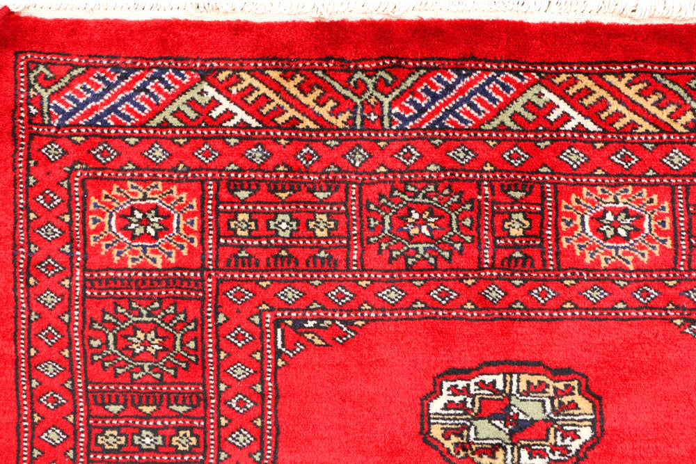 Red Bokhara 3' 1 x 5' 3 - No. 44106 - ALRUG Rug Store