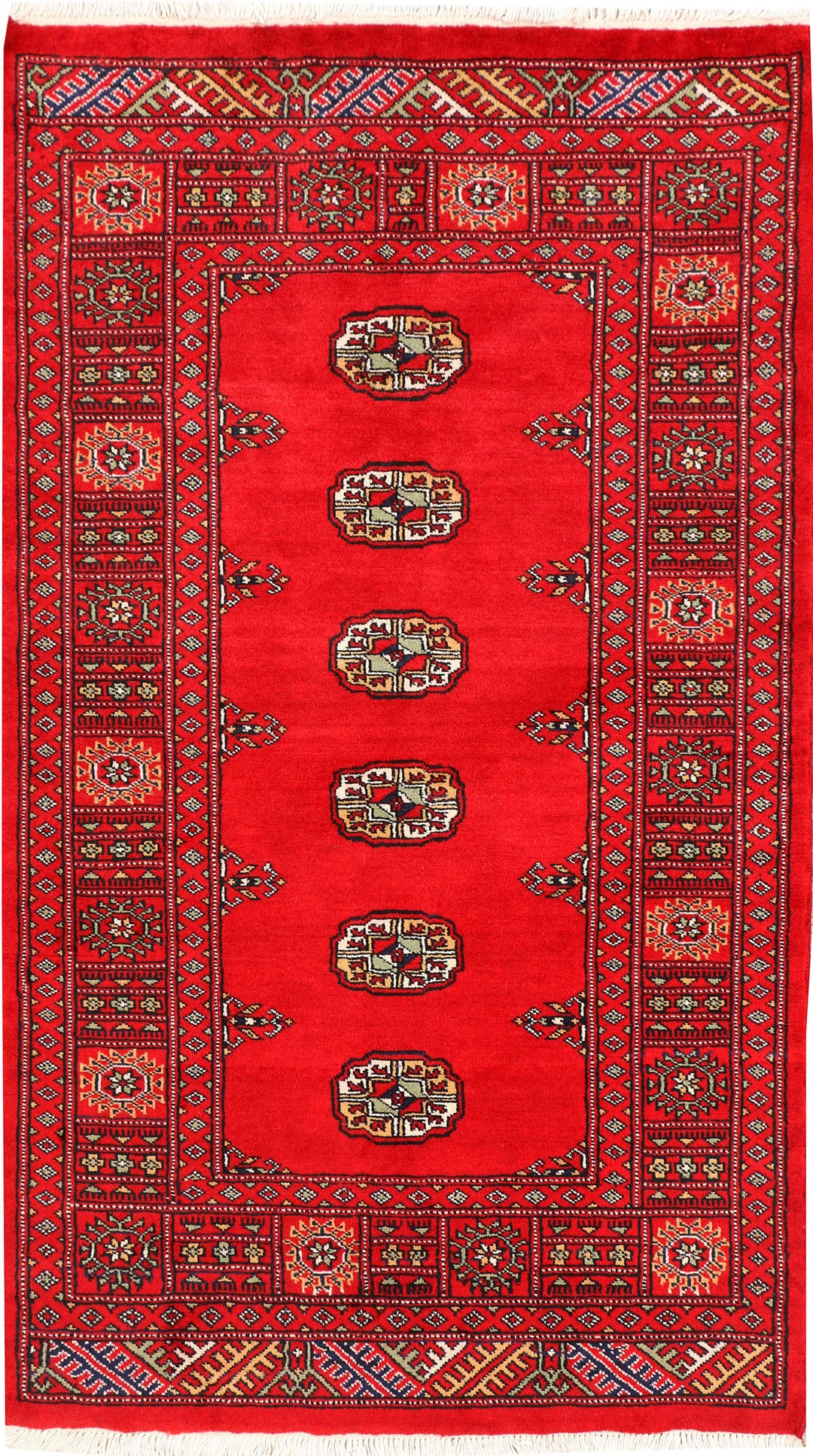 Red Bokhara 3' 1 x 5' 3 - No. 44106 - ALRUG Rug Store