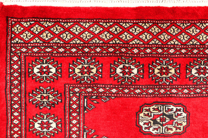 Red Bokhara 3' 1 x 4' 9 - No. 44114 - ALRUG Rug Store