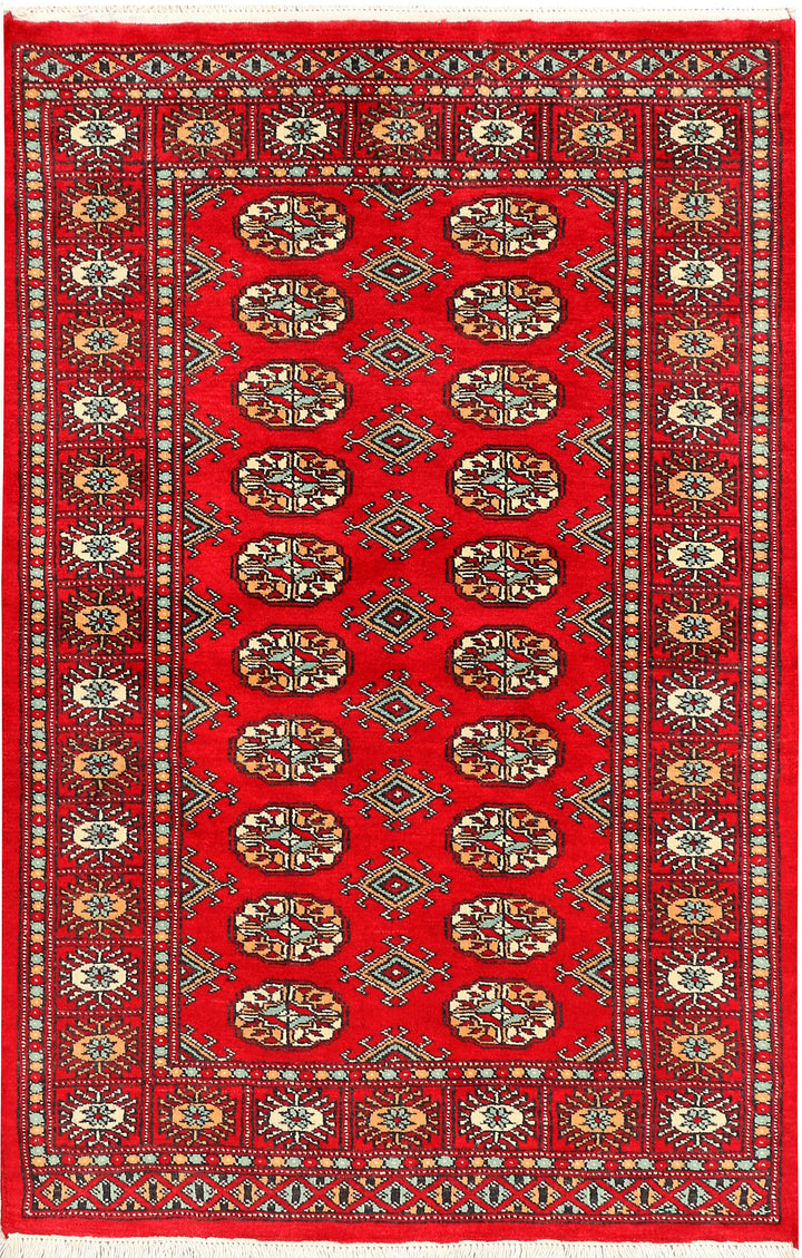 Red Bokhara 3'  1" x 4'  8" - No. QA91644