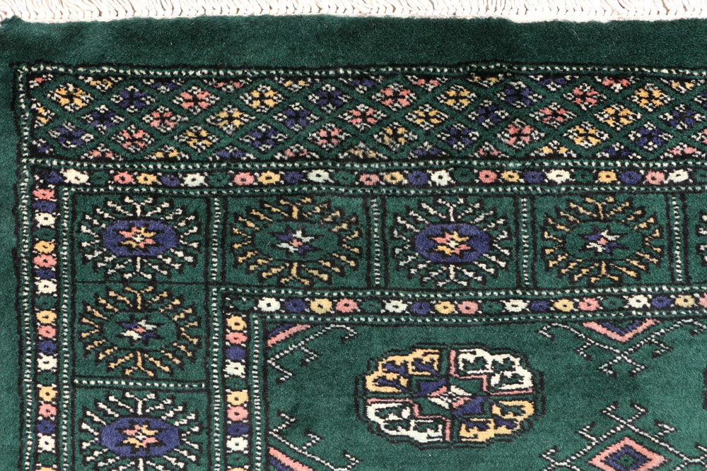 Darkgreen Bokhara 3' 1 x 4' 10 - No. 44117 - ALRUG Rug Store