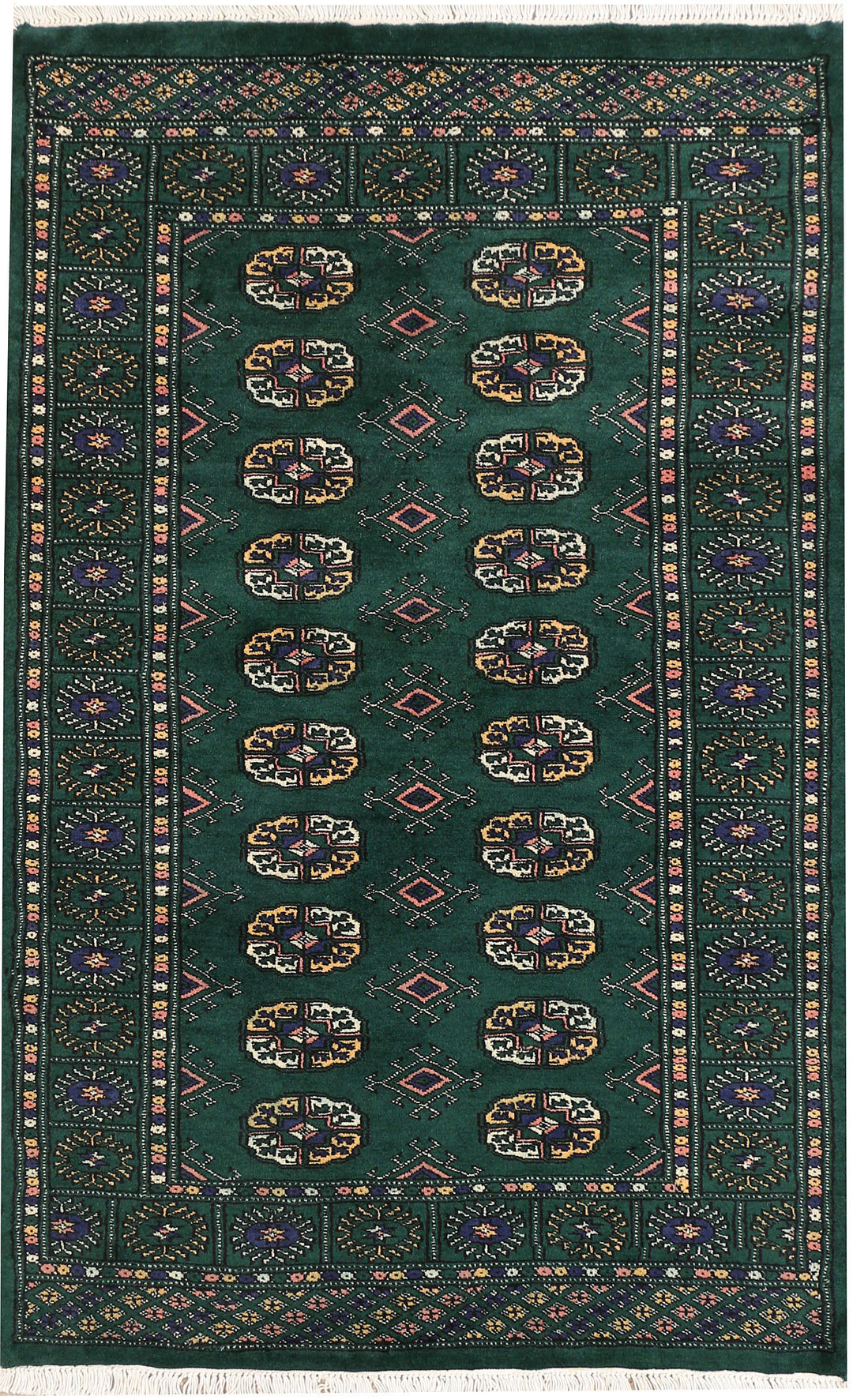 Darkgreen Bokhara 3' 1 x 4' 10 - No. 44117 - ALRUG Rug Store