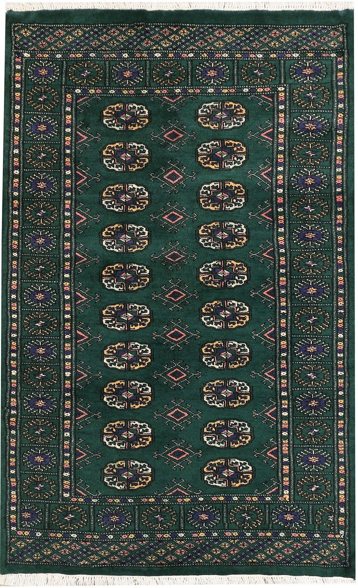 Darkgreen Bokhara 3' 1 x 4' 10 - No. 44117 - ALRUG Rug Store