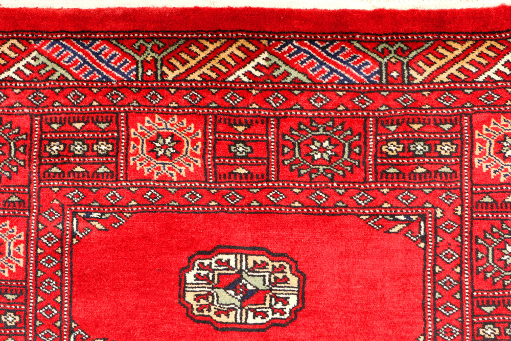 Red Bokhara 3' 2 x 5' 3 - No. 44118 - ALRUG Rug Store