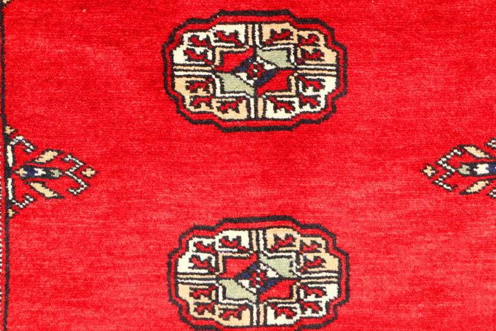 Red Bokhara 3' 2 x 5' 3 - No. 44118 - ALRUG Rug Store