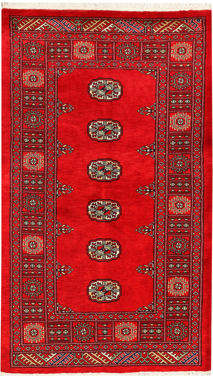 Red Bokhara 3' 2 x 5' 3 - No. 44118 - ALRUG Rug Store