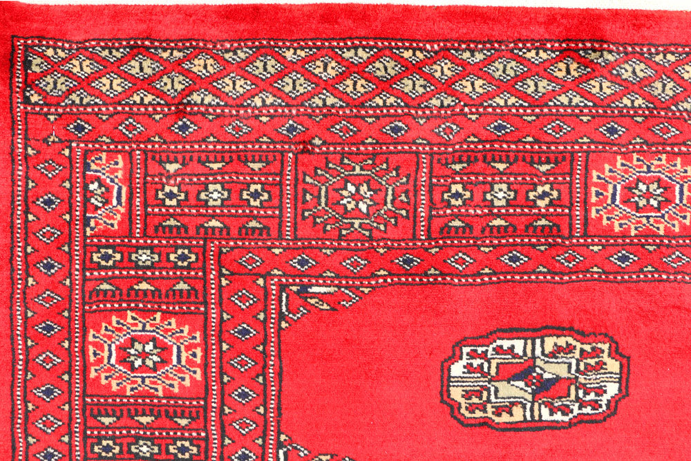 Red Bokhara 3' 1 x 4' 11 - No. 44122 - ALRUG Rug Store