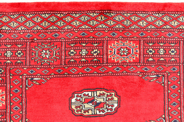 Red Bokhara 3' 1 x 4' 11 - No. 44122 - ALRUG Rug Store