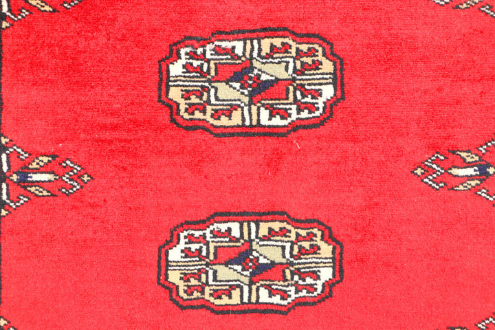 Red Bokhara 3' 1 x 4' 11 - No. 44122 - ALRUG Rug Store