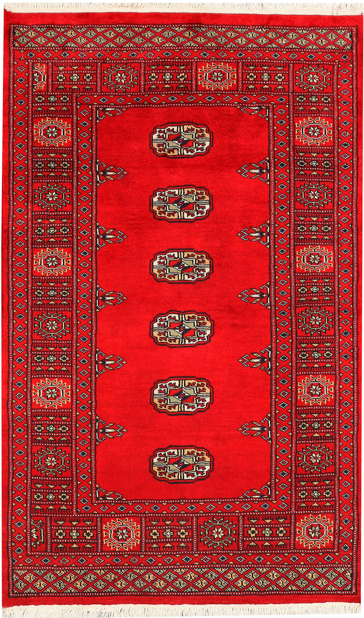 Red Bokhara 3' 1 x 4' 11 - No. 44122 - ALRUG Rug Store