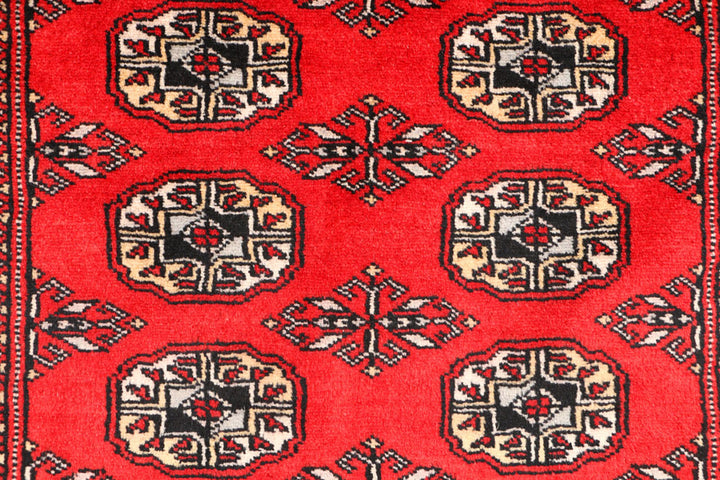 Red Bokhara 3'  1" x 5'  2" - No. QA66696