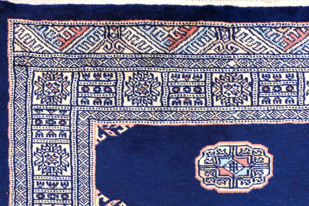 Midnight Blue Bokhara 3' 2 x 5' 1 - No. 44131 - ALRUG Rug Store