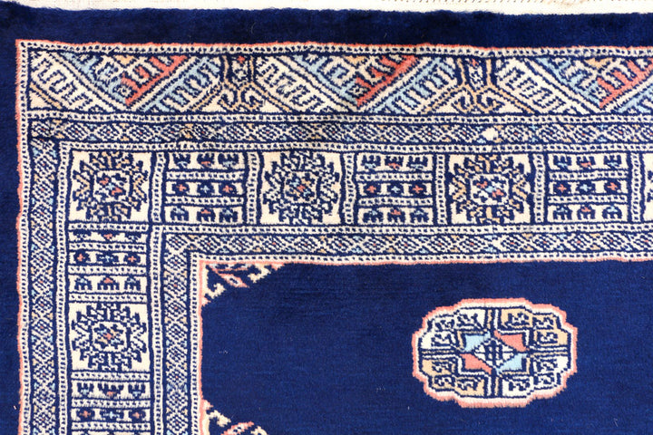 Midnight Blue Bokhara 3' 2 x 5' 1 - No. 44131 - ALRUG Rug Store