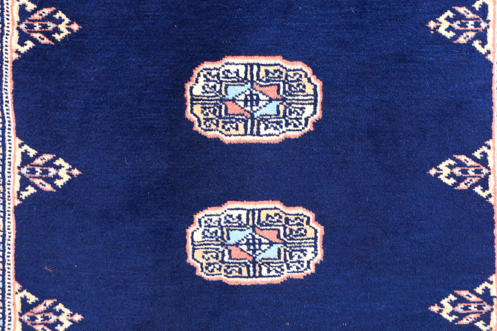 Midnight Blue Bokhara 3' 2 x 5' 1 - No. 44131 - ALRUG Rug Store