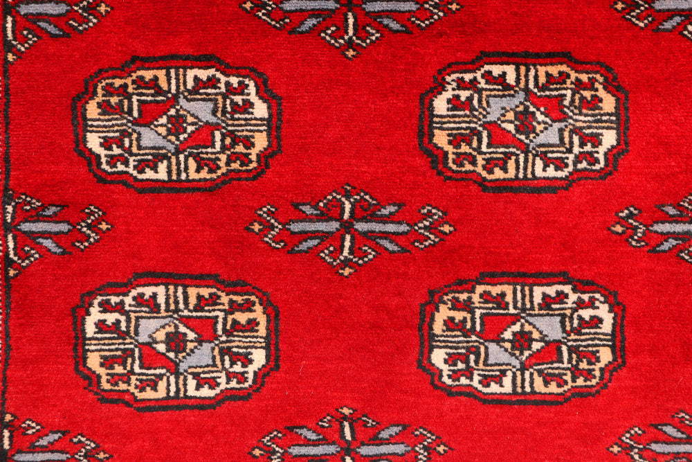 Red Bokhara 3' 1 x 5' 5 - No. 44140 - ALRUG Rug Store