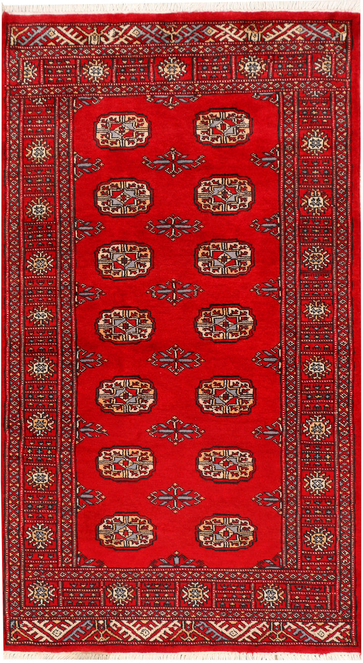 Red Bokhara 3' 1 x 5' 5 - No. 44140 - ALRUG Rug Store