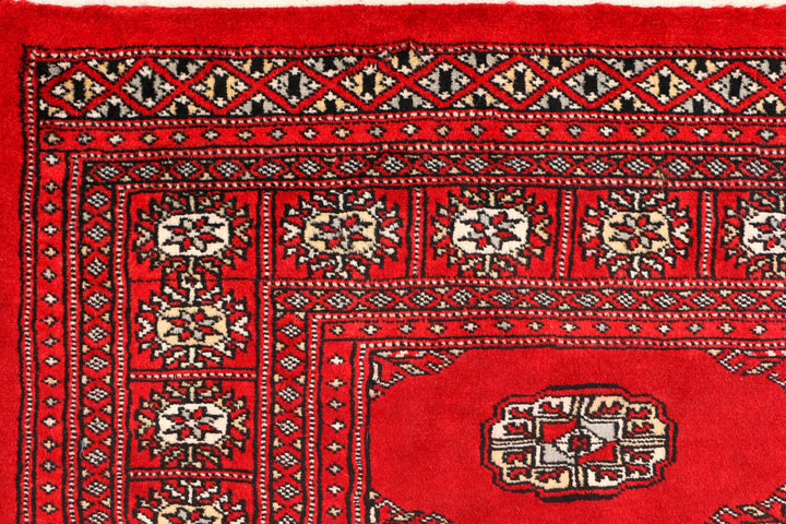 Red Bokhara 3' 1 x 4' 11 - No. 44142 - ALRUG Rug Store