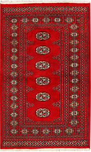 Red Bokhara 3' 1 x 4' 11 - No. 44142 - ALRUG Rug Store