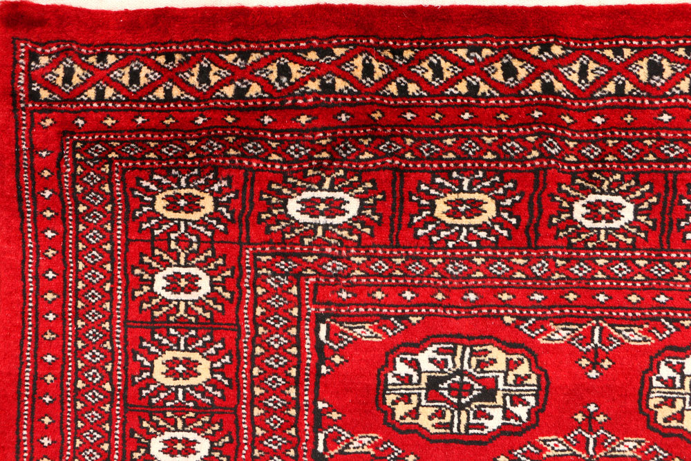 Red Bokhara 3' 2 x 4' 10 - No. 44144 - ALRUG Rug Store