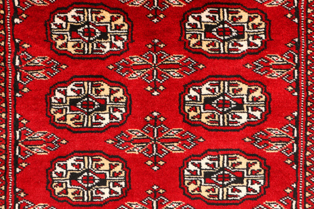 Red Bokhara 3' 2 x 4' 10 - No. 44144 - ALRUG Rug Store