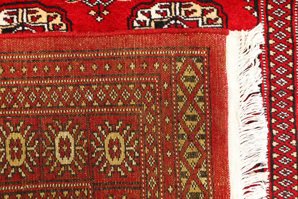 Red Bokhara 3' 2 x 4' 10 - No. 44144 - ALRUG Rug Store