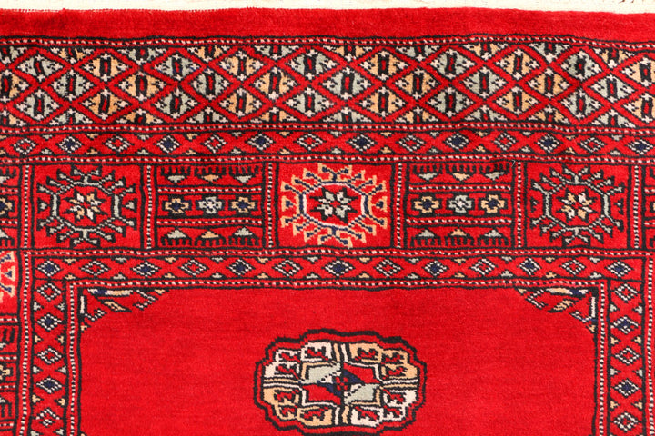 Red Bokhara 3' 1 x 4' 11 - No. 44146 - ALRUG Rug Store