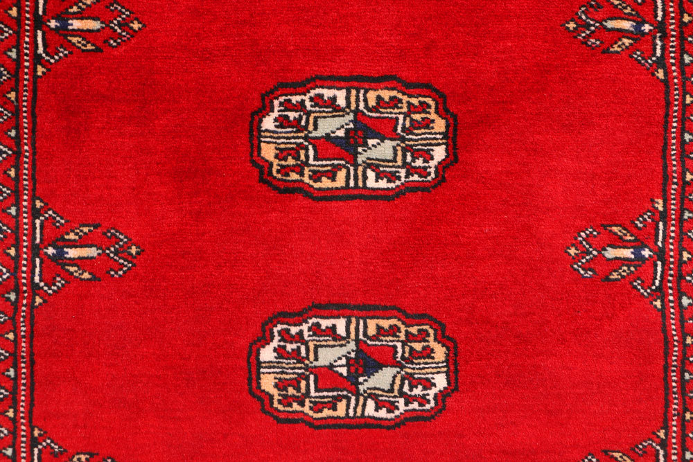 Red Bokhara 3' 1 x 4' 11 - No. 44146 - ALRUG Rug Store