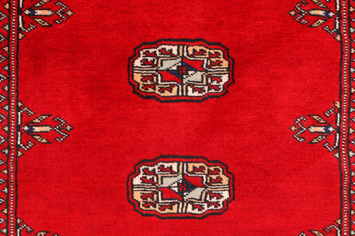 Red Bokhara 3' 1 x 4' 11 - No. 44146 - ALRUG Rug Store