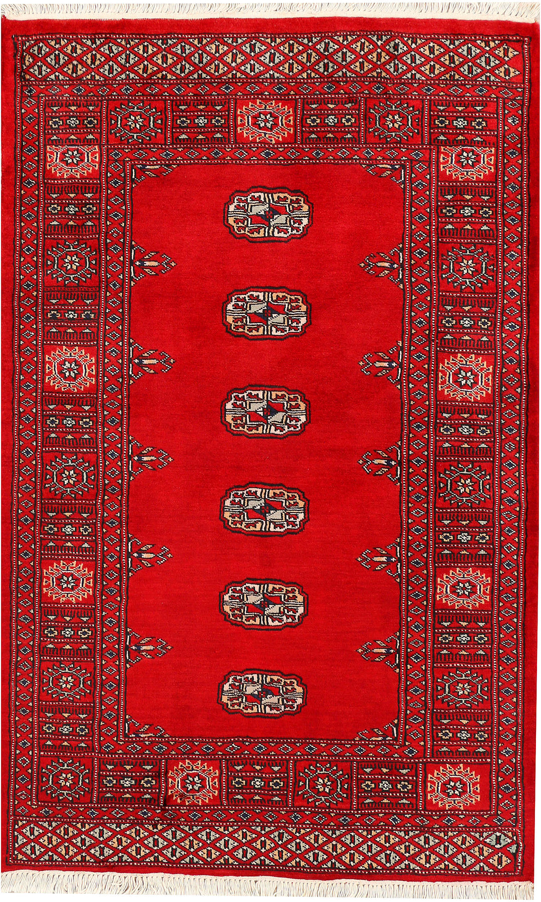 Red Bokhara 3' 1 x 4' 11 - No. 44146 - ALRUG Rug Store