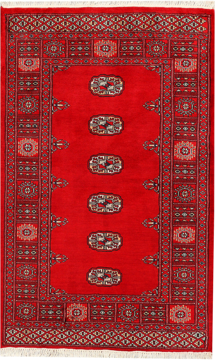 Red Bokhara 3' 1 x 4' 11 - No. 44146 - ALRUG Rug Store