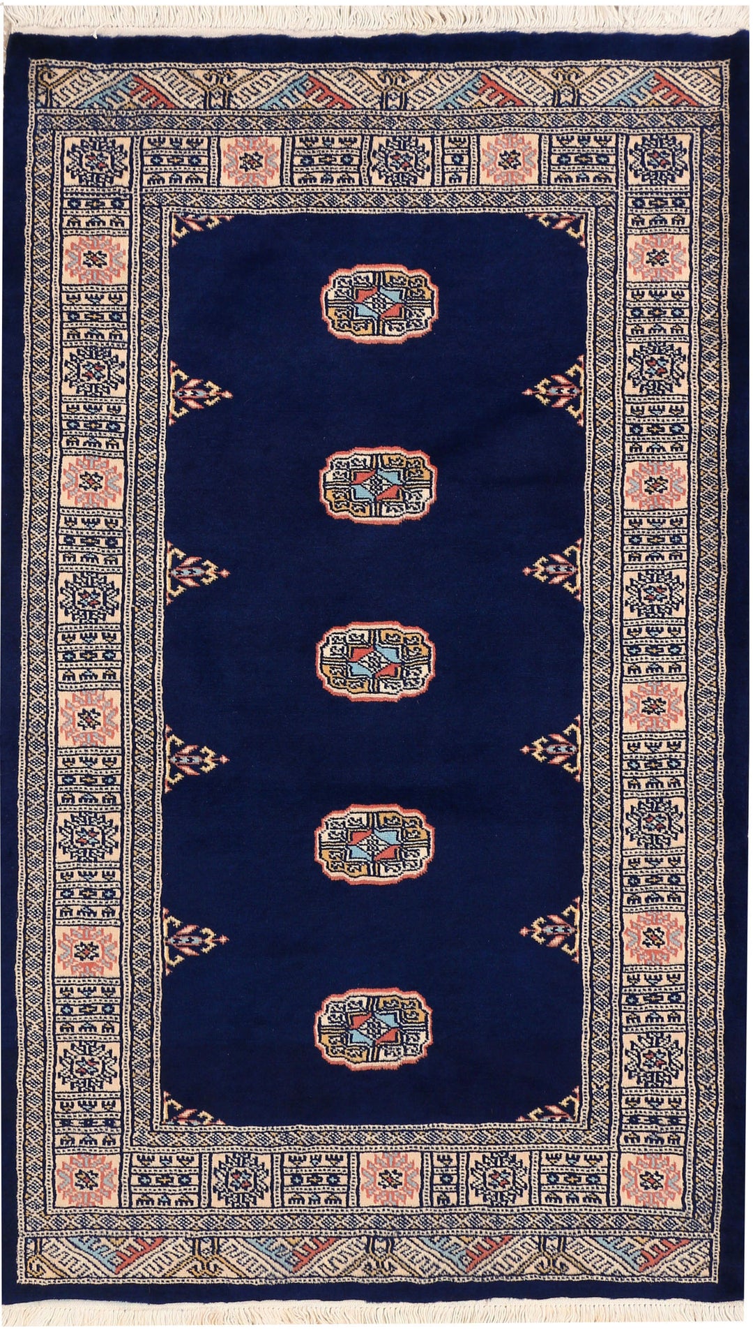 Midnight Blue Bokhara 3' 2 x 5' 3 - No. 44148 - ALRUG Rug Store