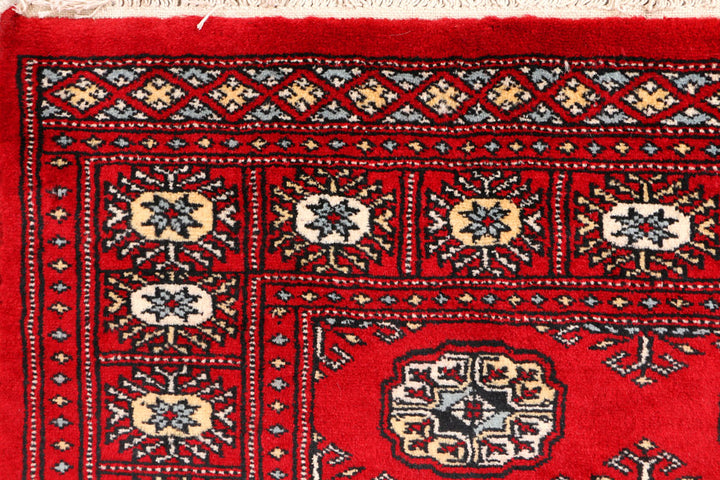 Red Bokhara 3' 1 x 4' 10 - No. 44149 - ALRUG Rug Store