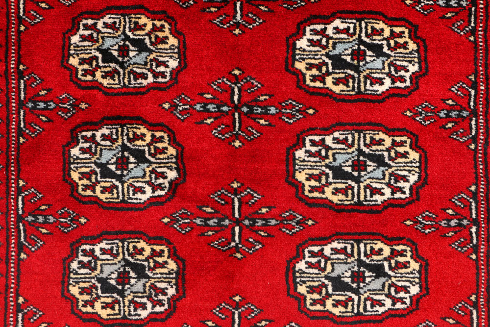 Red Bokhara 3' 1 x 4' 10 - No. 44149 - ALRUG Rug Store