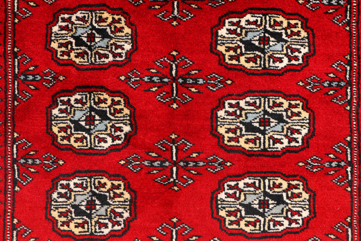 Red Bokhara 3' 1 x 4' 10 - No. 44149 - ALRUG Rug Store