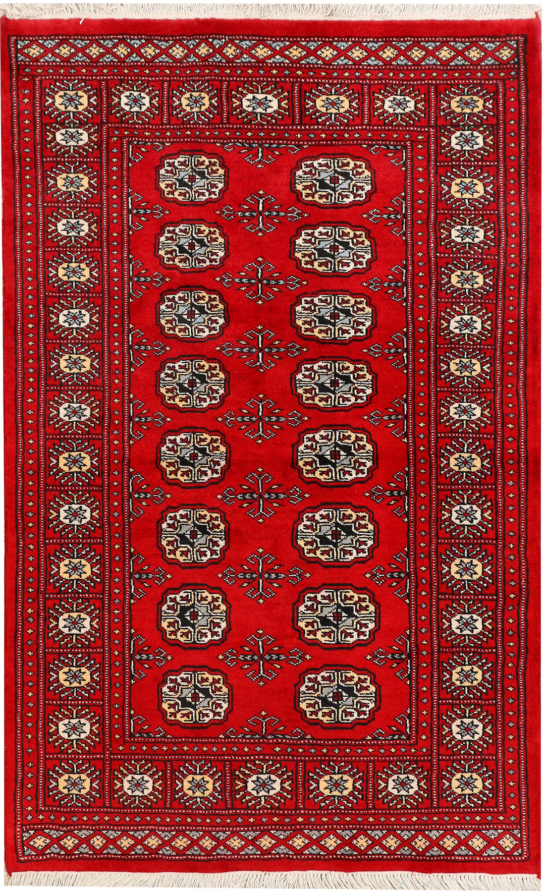 Red Bokhara 3' 1 x 4' 10 - No. 44149 - ALRUG Rug Store